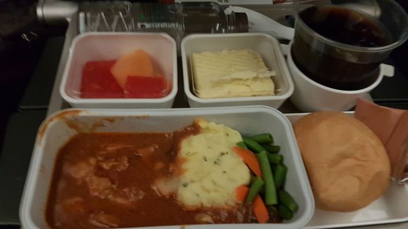 Western option - tasty and good for what was effectively a dinner flight time. 
