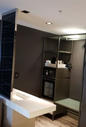 Rear view of "exterior" sink