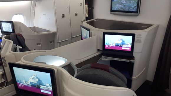 here's 10E and 10F on the a380. diagonally across the toilets. for yiur reference.:)