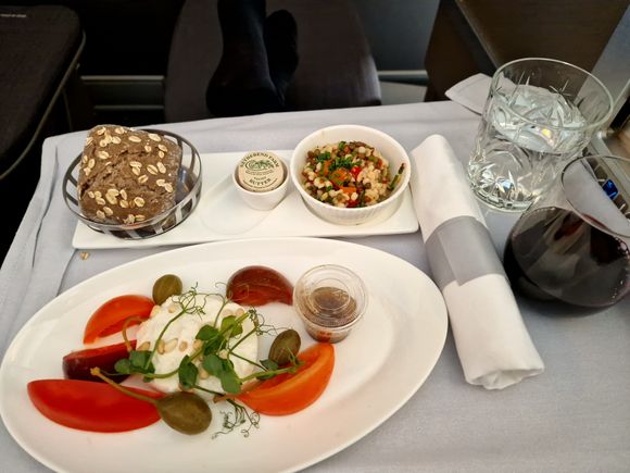Burrata and heritage tomatoes