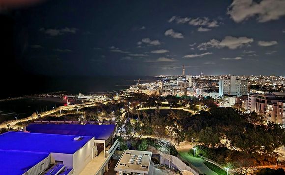 Hilton Tel Aviv - looking north about 75 minutes after sunset.