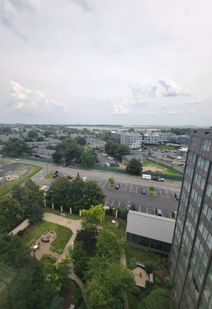 View of the courtyard and the runway