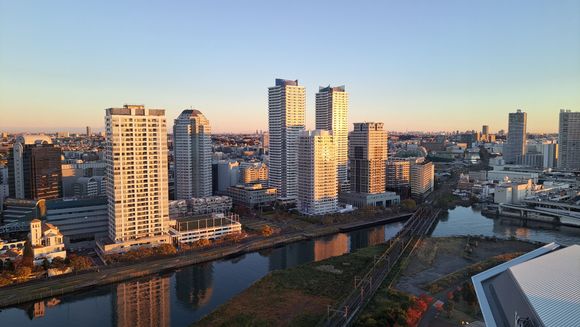 View from Hilton Yokohama ( Tokyo Skytree just visible in the distance)