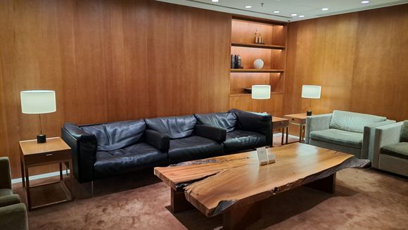 Sitting area in the lounge ( more seats by the windows.) Lots of power sockets