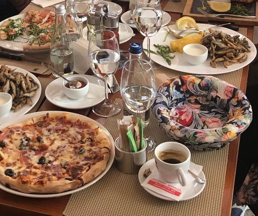 Plates of anchovies , pizzas , .. Constanta 