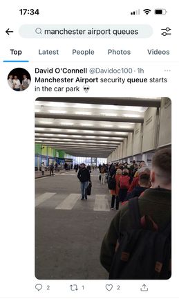 Twitter reporting a meltdown at MAN