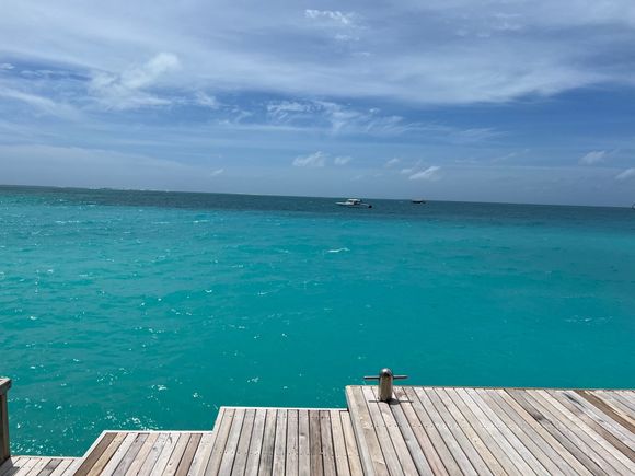 View from arrival platform (dive center)