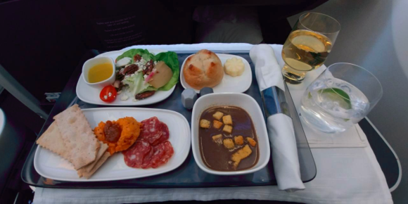 Pimento Cheese Topped with Tangerine Jelly, Charcuterie, and Flatbread

Butter Lettuce Salad with poached pears, pecans, goat cheese, and lemon oil dressing

Porcini Mushroom Soup with Croutons