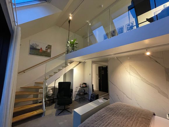 View of Staircase to the Loft.