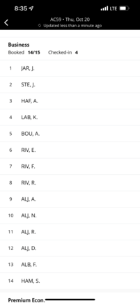 So I’m wondering why it shows 14/15 booked when there are 30 J seats. QR shows J2, AC shows J1. Maybe this falls into @expert7700 statement that QR could be holding seats for now?

Puzzled to say the least. Theories?