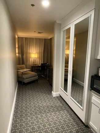 Hall facing "separate living area".