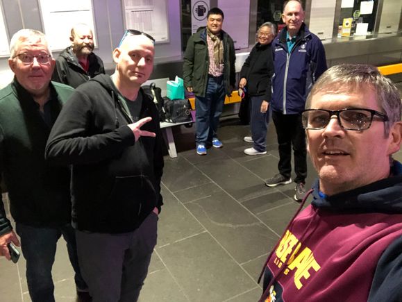 Saying goodbye as some of us were off to Skybus 