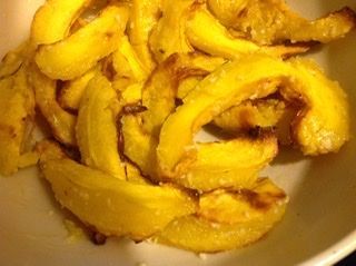 Roasted acorn squash seasoned with shio kōji