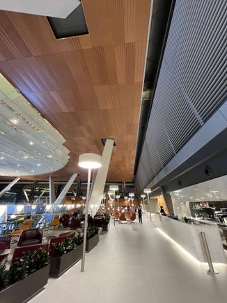Looking from east to west from centre of the lounge