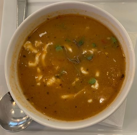 The soup tasted fine (lunch menu)