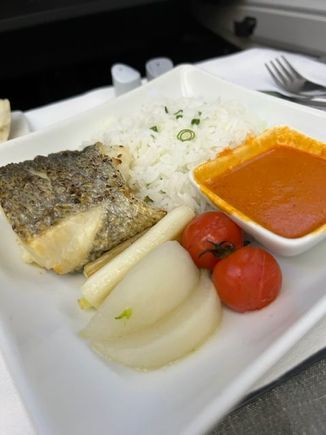 She said the sea bass was fine.