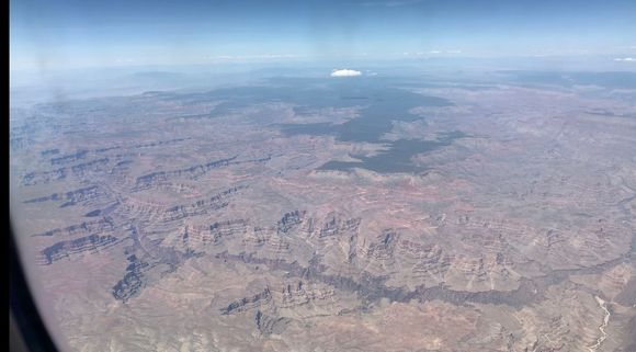 Flying over the Grand Canyon