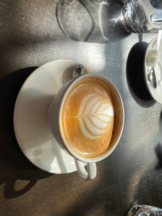 Decent flat white on day one, included in the breakfast offering. Sorry for the sideways picture. 