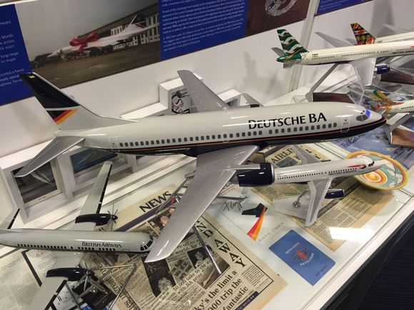 Models of historic BA planes. 