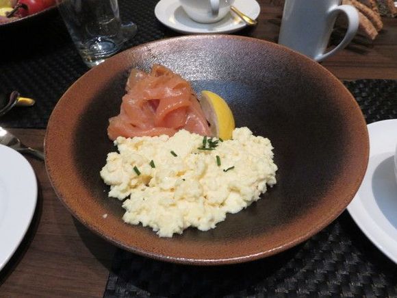 Concorde room eggs and smoked salmon