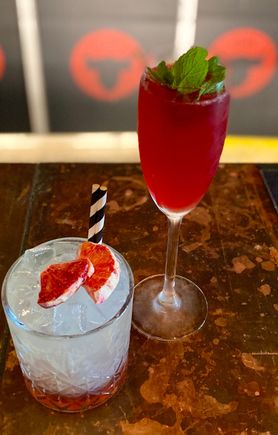 For the Drivers  : Cherry & pomegranate spritz and pomegranate & cranberry Bellini