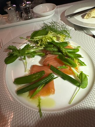 This Balik salmon appetizer was amazing.  Easily the best starter I’ve had on BA ever and miles better than the last avacado with sprinkle of chopped salmon dish  