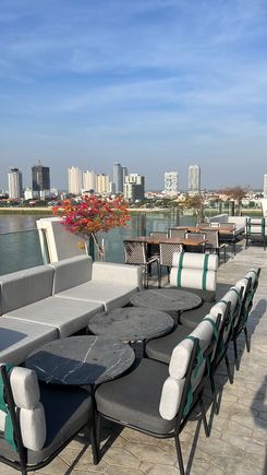 Rooftop view to the Mekong river