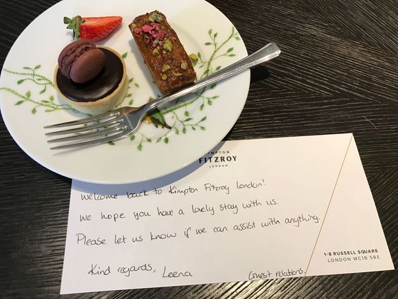 Welcome amenity : we got daily a plate of sweets during turndown