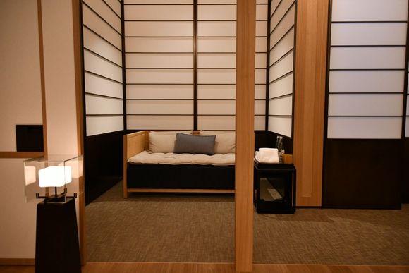Relax area in workout room