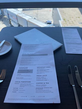 Breakfast menu 