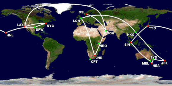 AlanT's tentative RTW itinerary