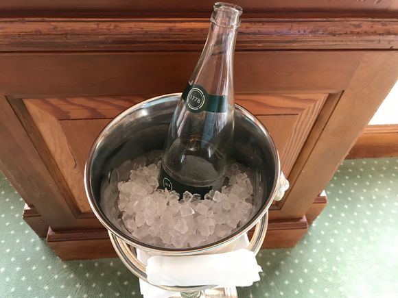 Yes! Table water kept cool! (Tap water is also available:)