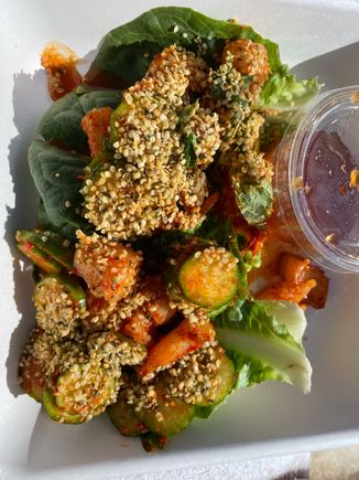 Shrimp lettuce wraps had a good hot/spice kick. Liked them.