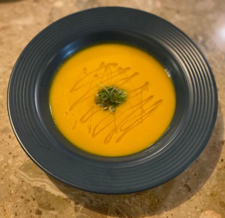 Butternut squash and pumpkin veloute 