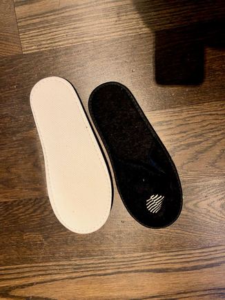 Black slippers!