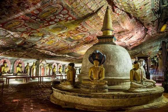 Towering above the plains of Dambulla is this awe-inspiring UNESCO World Heritage site, the Dambulla Cave Temple Complex. This ancient Buddhist pilgrimage is the largest and best preserved cave temple complex in Sri Lanka. The five major caves are dotted with 150 plus stunning Buddha statues (and a few depicting Sri Lankan kings, gods and goddesses) as well as huge cave paintings & murals making this is one of the must-visit Dambula tourist places. The intricate cave paintings, serene statues of