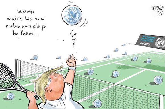serving another round of BS at UNGA