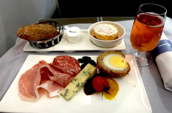 Scotch Egg platter snack (Rose Champagne for New Years)