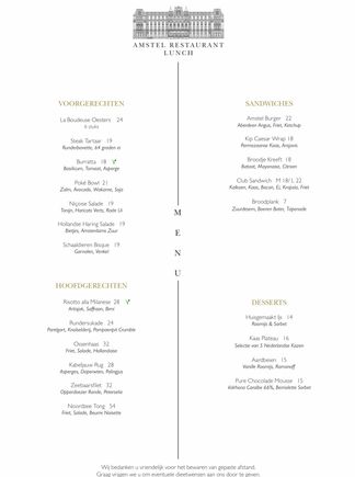 Lunch menu
