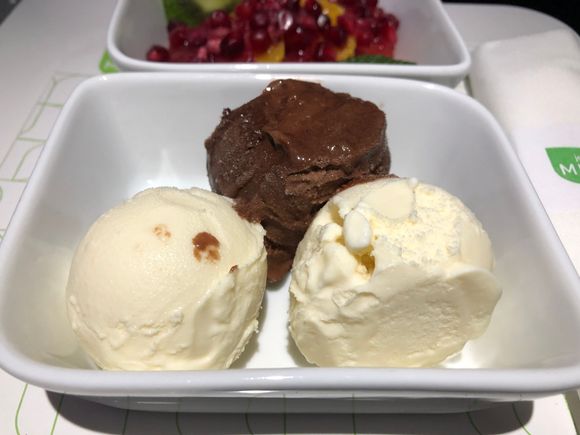 Vanilla and chocolate brownie ice cream