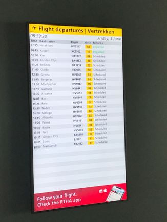 Departures today 