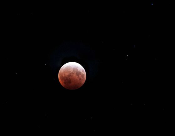 Blood moon over Poipu Beach last night. 