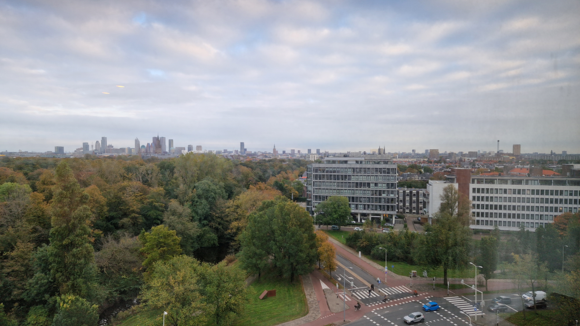 Received an upgrade to the 9th floor, the top, where the lounge is, city view, fall colors.