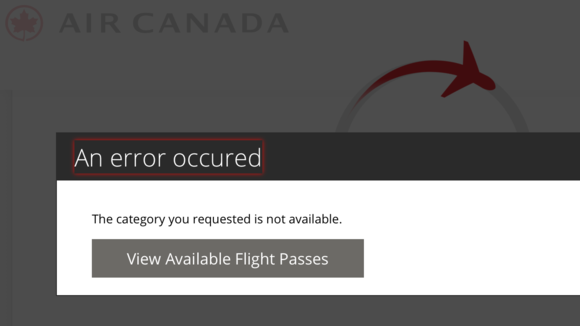 Error screenshot