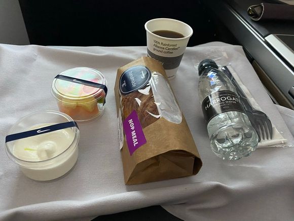 Breakfast before arrival into DXB (that’s a croissant in the bag)