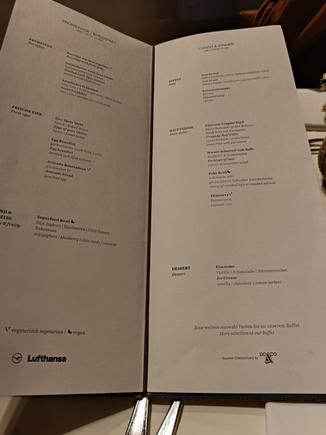 Menu for breakfast, lunch and dinner. Yes, that was all.