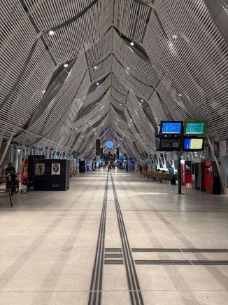 The Montpilliar train station looks like a cathedral