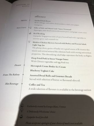 Full menu - dinner