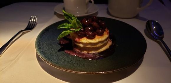 New York blueberry ricotta pancake