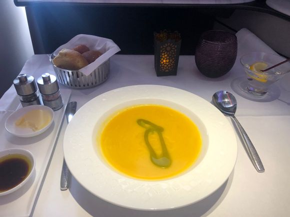 Apple and summer squash soup